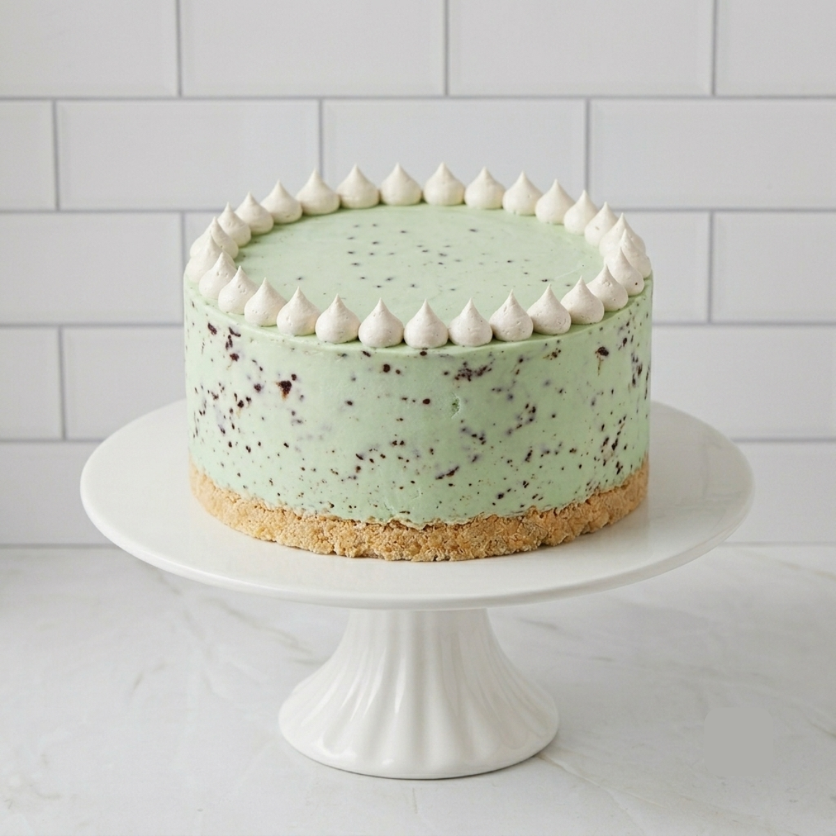 Fresh Mint Choc Chip Ice Cream Cake