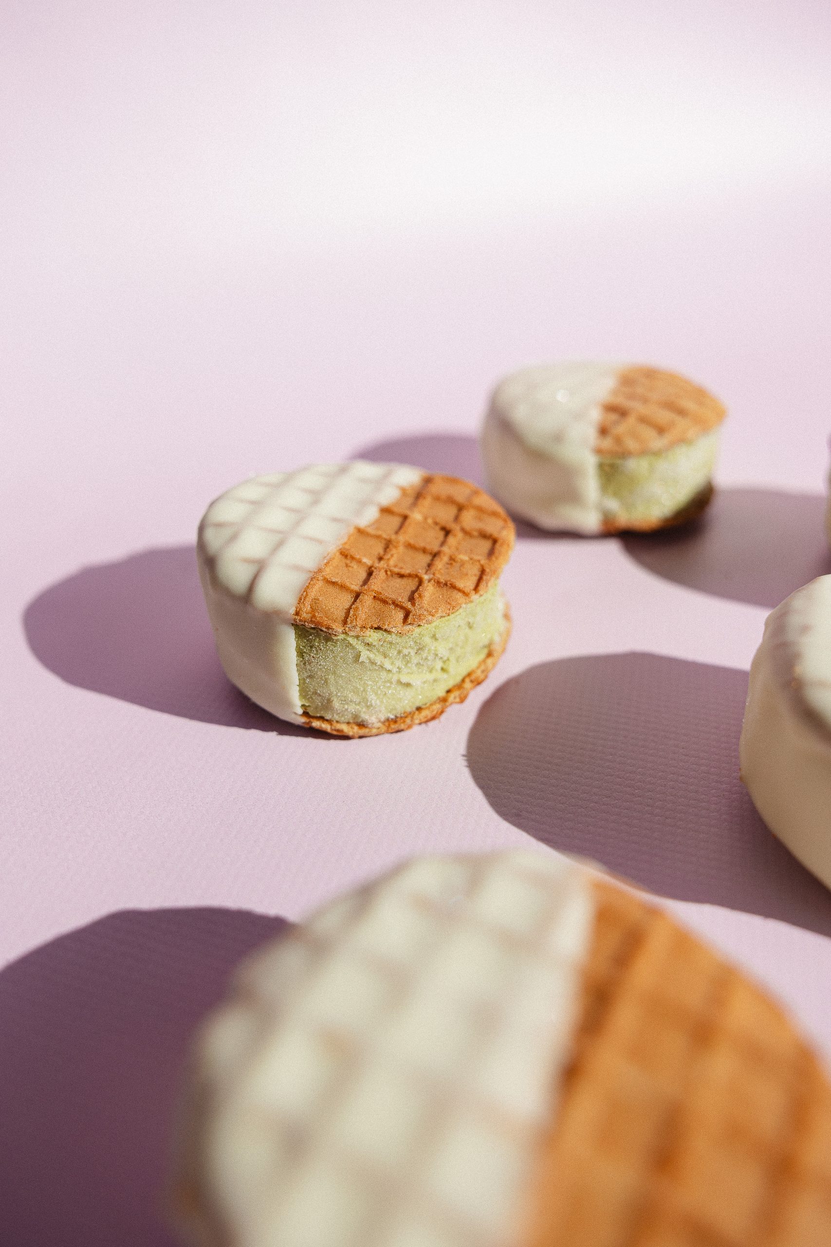 Pistachio Ice Cream Wafer Sandwiches x6